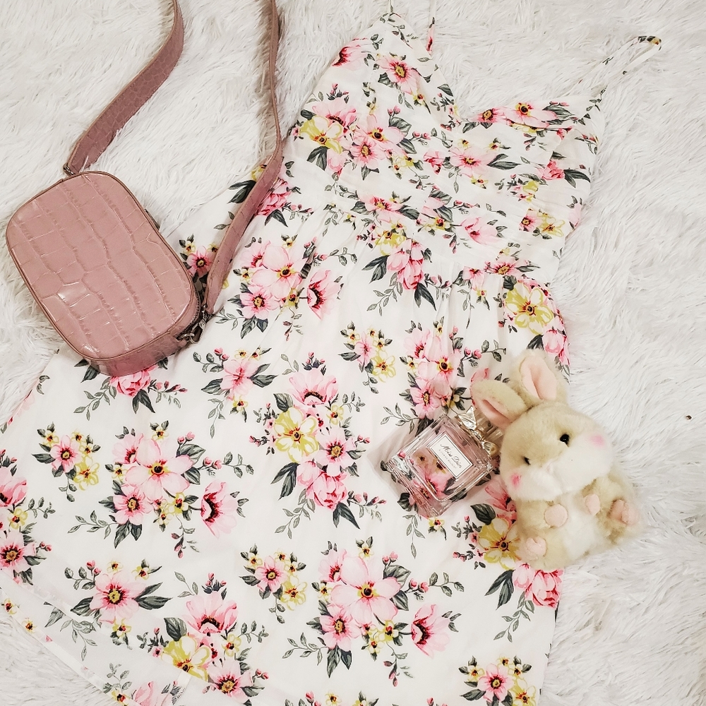 Floral Sweetheart Mini Dress